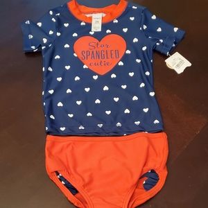 Carter's Girls 2-Piece Rushguard Set Size 24M